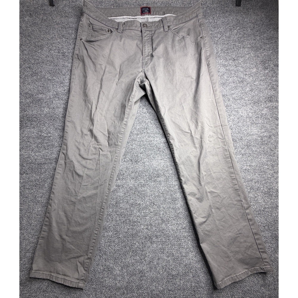 UNTUCKit Pants‎ Mens 38x32 Gray Don Santiago Straight Fit Stretch Chino Casual